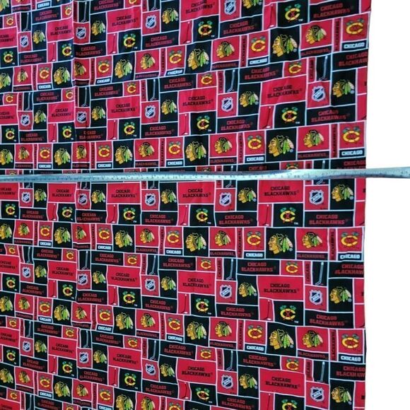 Chicago Blackhawks NHL Hockey Grommet Curtain Panels 56 x 39 Set of 2 - Picture 3 of 3